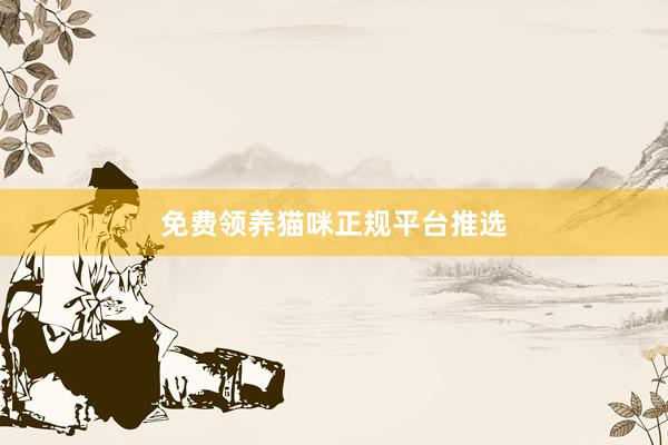 免费领养猫咪正规平台推选