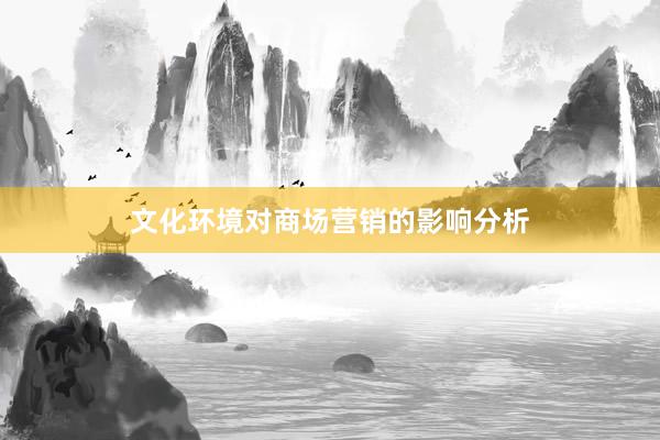文化环境对商场营销的影响分析
